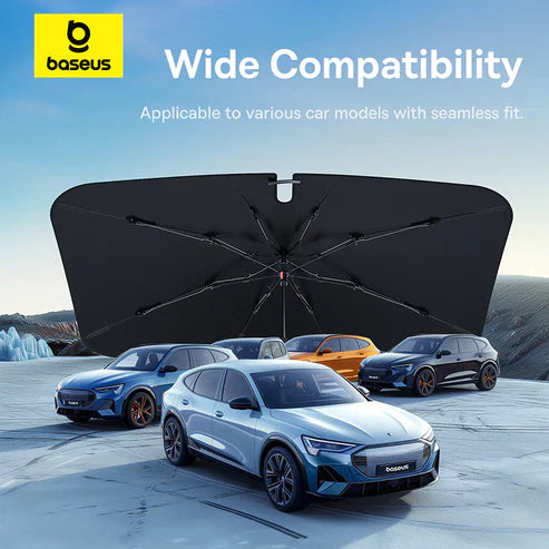 Baseus CoolRide Windshield Sunshade Umbrella – Black - مظلة داخلية للسيارة - بيسوس