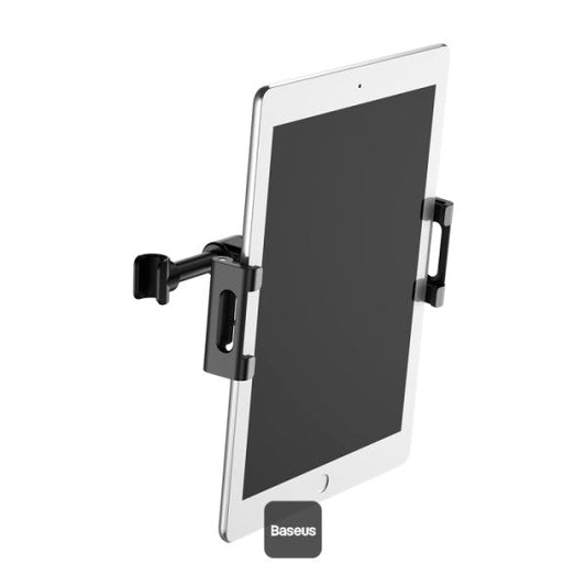 Baseus Back Seat Car Mount Holder for Phone & Tablet (4.7"-12.9"), 360° Adjustable, Foldable - Black - ستاند سيارة - للمقعد الخلفي لجميع انواع أجهزة التليفون والايباد