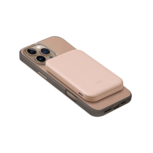 Uniq Lyden Lexa MagSafe USB-C PD 5000mAh Power Bank - Blush Pink - بطارية متنقلة - ماغ سيف - يونيك - قوه 20 واط - سعة 5000 ملي امبير - كفالة 12 شهر