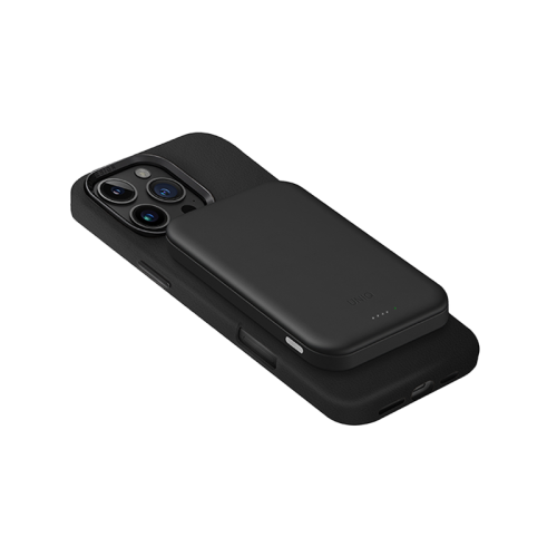 Uniq Lyden Lexa MagSafe USB-C PD 5000mAh Power Bank - Dallas Black - بطارية متنقلة - ماغ سيف - يونيك - قوه 20 واط - سعة 5000 ملي امبير - كفالة 12 شهر