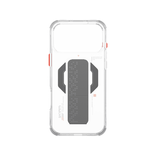 SkinArma Haxa MagSafe Case With Grip Stand for iPhone 17 Pro / 17 Pro Max - Clear - سكين أرما كفر - سلسلة ايفون 17 - ماغ سيف - مسكة وستاند مغناطيس