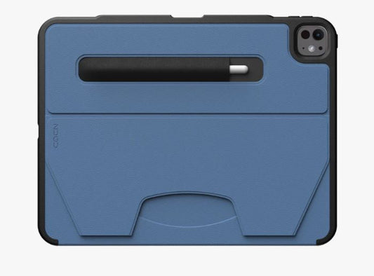 ZUGU iPad Pro 13" / 11" - M4/M5 (2024/2025) Case - Slate Blue - كفر ايباد + ستاند + مكان للقلم
