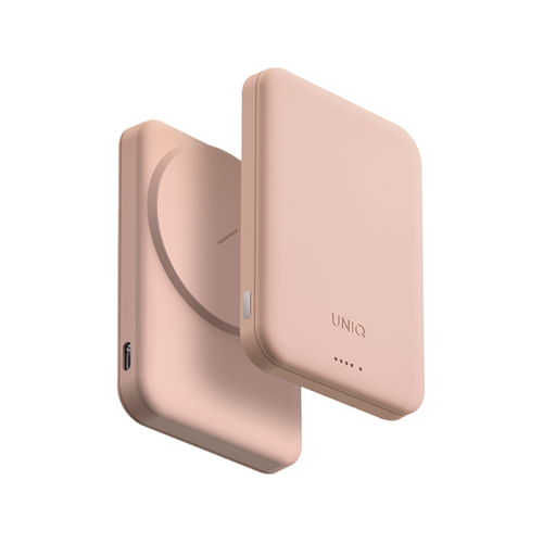 Uniq Lyden Lexa MagSafe USB-C PD 5000mAh Power Bank - Blush Pink - بطارية متنقلة - ماغ سيف - يونيك - قوه 20 واط - سعة 5000 ملي امبير - كفالة 12 شهر
