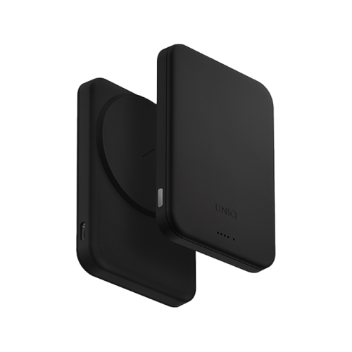 Uniq Lyden Lexa MagSafe USB-C PD 5000mAh Power Bank - Dallas Black - بطارية متنقلة - ماغ سيف - يونيك - قوه 20 واط - سعة 5000 ملي امبير - كفالة 12 شهر