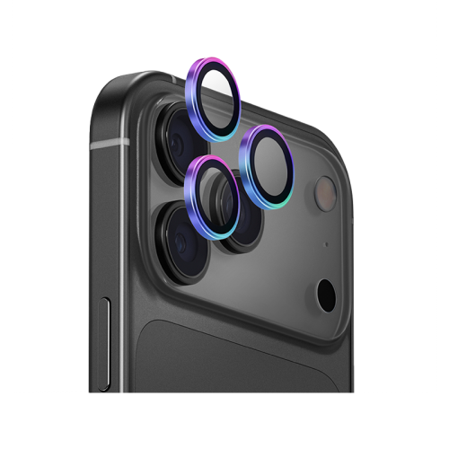 Uniq Optix واقي عدسة الكاميرا لايفون 17 برو و 17 برو ماكس - متقزح - حماية لعدسة كاميرا الهاتف - حبات - ايفون 17 برو / 17 بروماكس - يونيك 