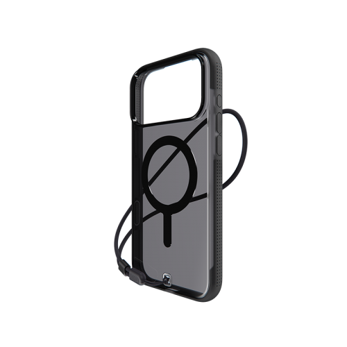 BodyGuardz Ace Pro MagSafe Case for iPhone 17 Pro Max - Smoke Black - كفر حمايه عاليه مع علاق - سلسلة ايفون 17 - ماغ سيف