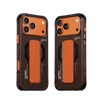 SkinArma Haxa MagSafe Case With Grip Stand for iPhone  17 Pro / 17 Pro Max - Graphite - سكين أرما كفر - سلسلة ايفون 17 - ماغ سيف - مسكة وستاند مغناطيس