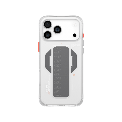 SkinArma Haxa MagSafe Case With Grip Stand for iPhone  17 Pro / 17 Pro Max - Clear - سكين أرما كفر - سلسلة ايفون 17 - ماغ سيف - مسكة وستاند مغناطيس