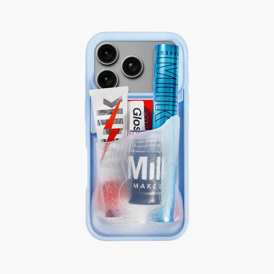 Ninja Labs Flex Pouch for iPhone 17 Pro / 17 Pro Max Case (Baby Blue/Clear) -  كفر حماية عالية + محفظة - نينجا