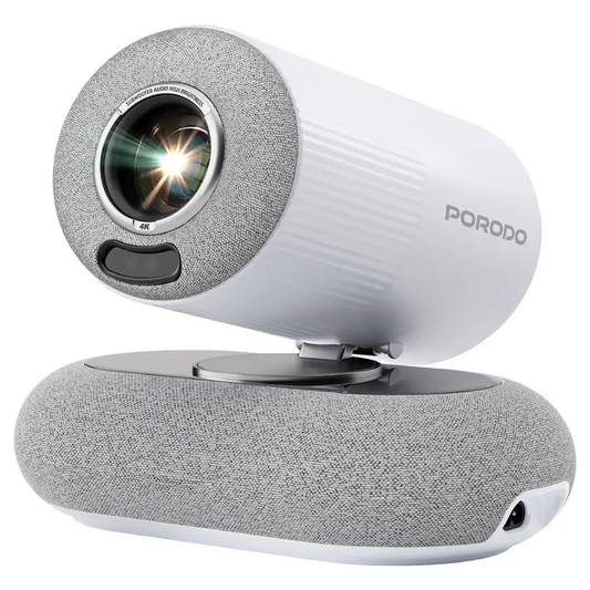 Porodo Lumacast Smart Full HD Projector Auto Focus & Keystone - White  - بروجكتور متنقل - كفالة 12 شهر